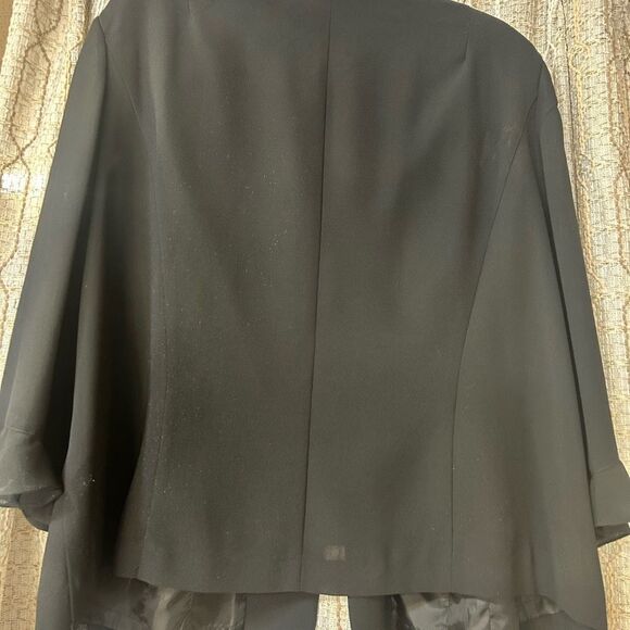 Plaza South Ladies 24w black brocaded top/black shirt - Picture 8 of 8